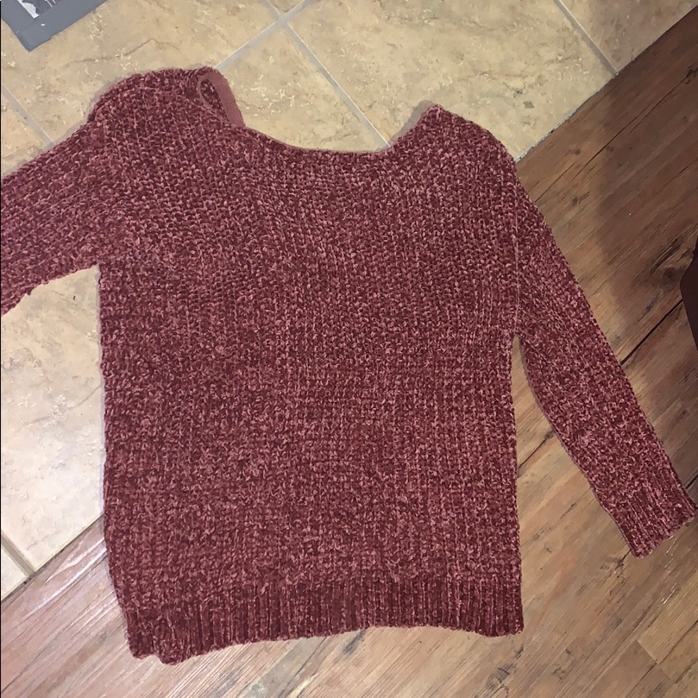 Cozy Sweater w/ Knot Tie in Back